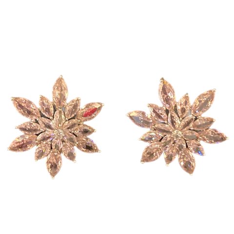 Pink Snowflake Earrings