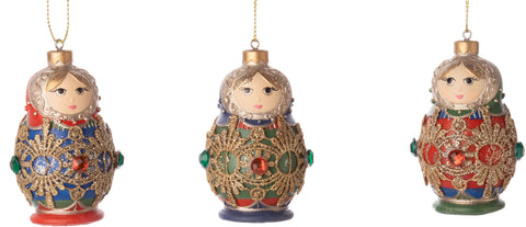 Assorted Russian Nesting Doll Ornament, INDIVIDUALLY SOLD
