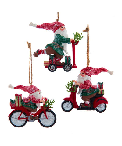 Assorted Gnome On Vehicle Ornament, INDIVIDUALLY SOLD