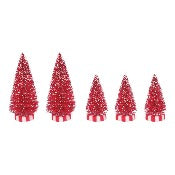 Village Accessory: Candy Base Trees, Set Of 5