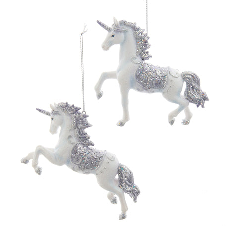 Assorted Silver Unicorn Ornament, INDIVIDUALLY SOLD