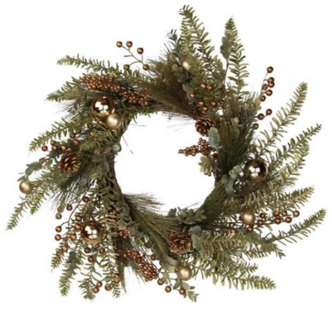 25.5" Fern And Berry Wreath