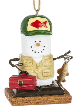 S'mores Fisherman And Tackle Box Ornament
