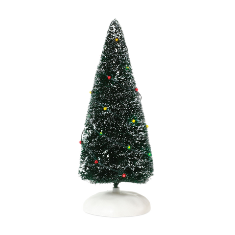 Village Accessory: Twinkle Brite Frosted Topiary