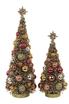 Assorted Gold Glitter Tree Figurine, INDIVIDUALLY SOLD