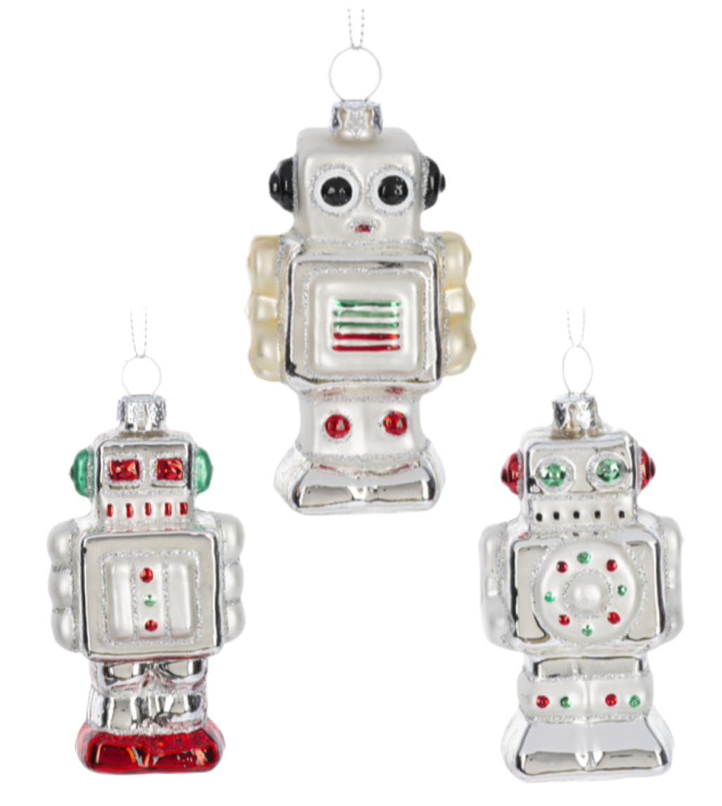 Assorted Robot Ornament, INDIVIDUALLY SOLD Tinseltown Christmas Emporium
