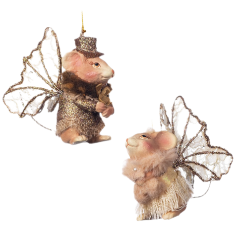 Assorted Fairy Mouse Ornament, INDIVIDUALLY SOLD