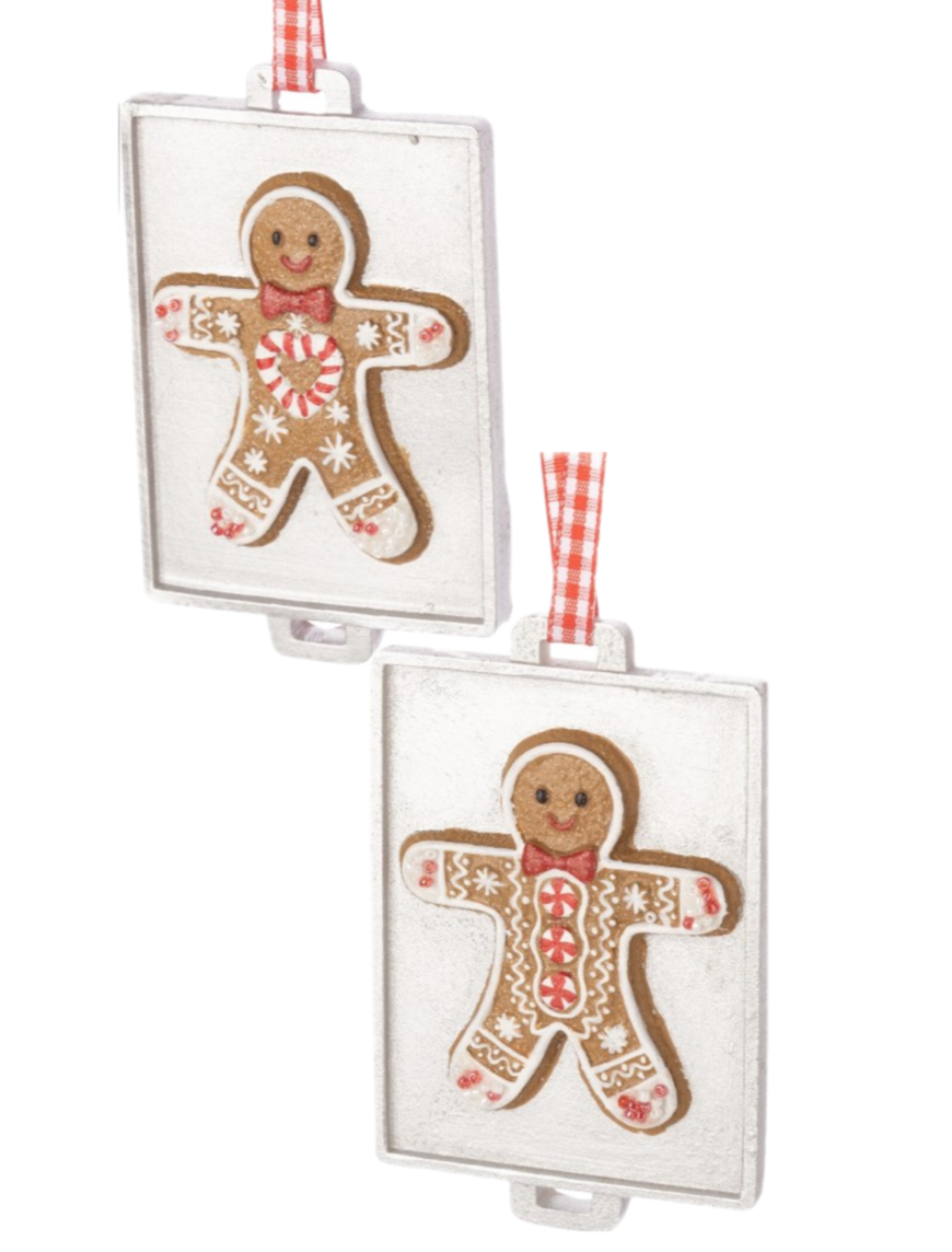 Assorted Gingerbread Tray Ornament, INDIVIDUALLY SOLD Tinseltown