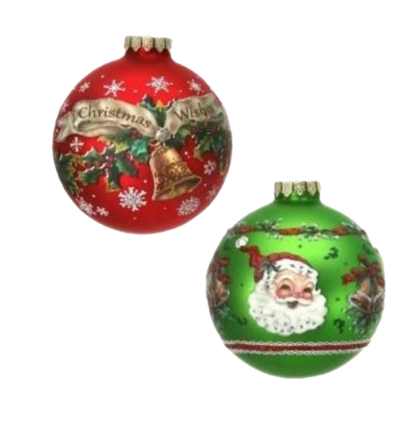Assorted Santa And Bells Ball, INDIVIDUALLY SOLD