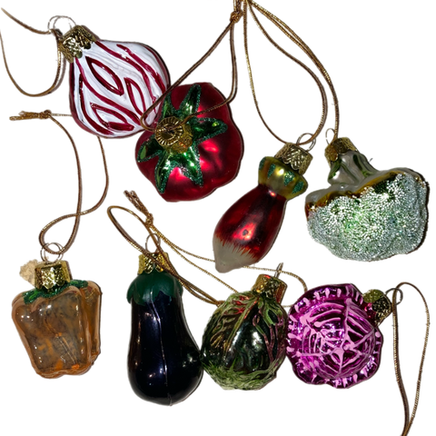 Assorted Mini Vegetable Ornament, INDIVIDUALLY SOLD