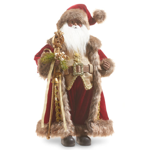 African Santa With Staff Figurine