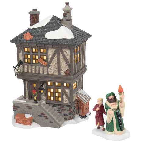 Dickens Village: Visiting The Miner's Home, Set Of 2