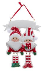 Santa & Mrs. Claus Dangle Legs Ornament