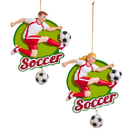 Assorted Soccer Player Ornament, INDIVIDUALLY SOLD