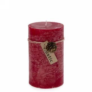 3.5" X 6" Pillar Candle: Rustic Berry