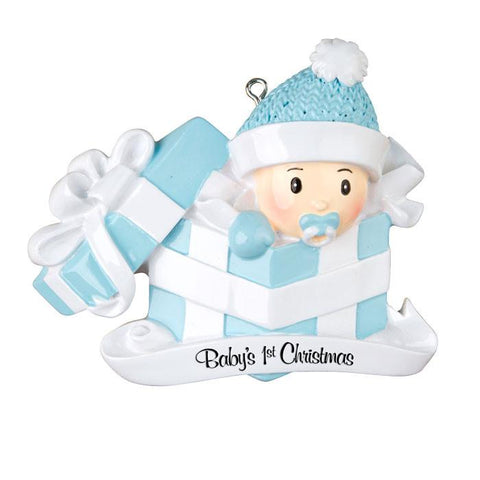 Baby's First Boy In Gift With Soother Ornament