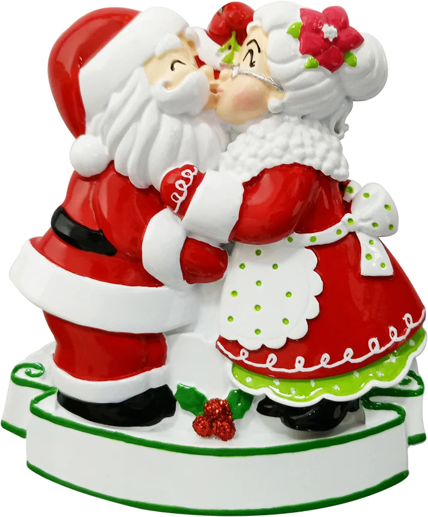 Mr. And Mrs. Claus Kissing Ornament Tinseltown Christmas Emporium