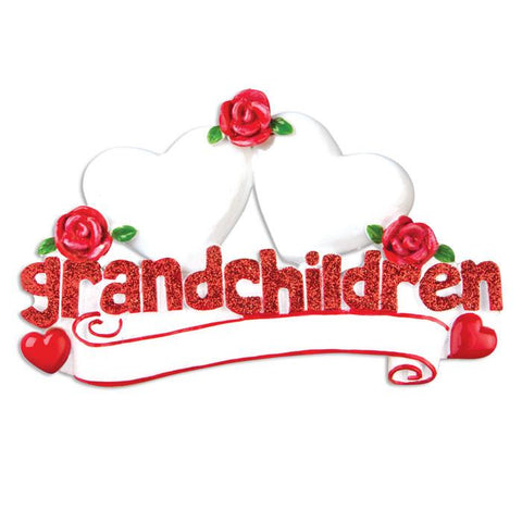 Grandchildren Ornament - Two Hearts