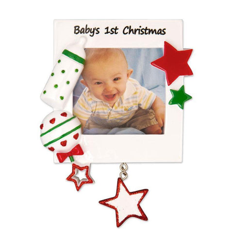Baby's 1st Christmas Photo Frame Ornament: Gender Neutral