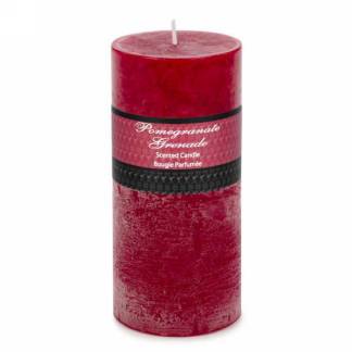3" X 6" Pillar Candle: Red Pomegranate