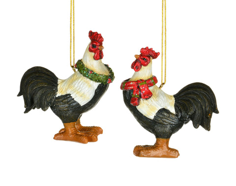 Assorted Rooster Ornament, INDIVIDUALLY SOLD