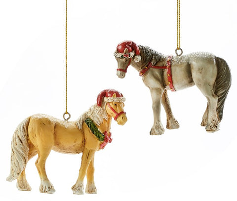Assorted Horse Ornament. INDIVIDUALLY SOLD