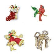 Assorted Christmas Brooch, INDIVIDUALLY SOLD