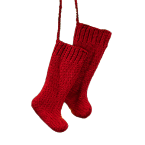 8" Large Red Stocking Ornament