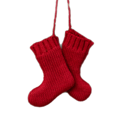 4" Small Red Stocking Ornament