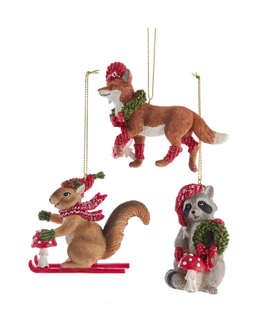 Assorted Woodland Animal Sport Ornament, INDIVIDUALLY SOLD