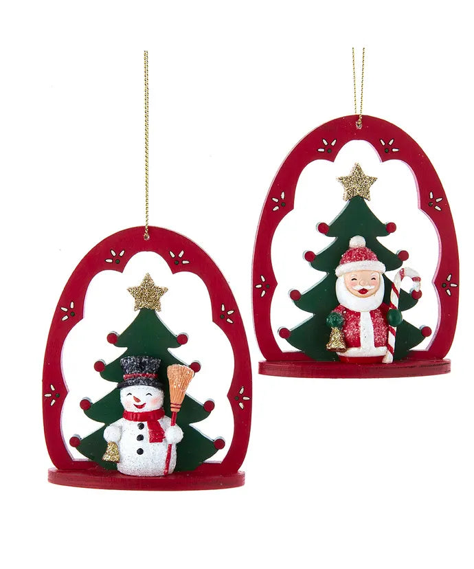 Assorted Santa And Snowman Ornament. INIDIVIDUALLY SOLD Tinseltown