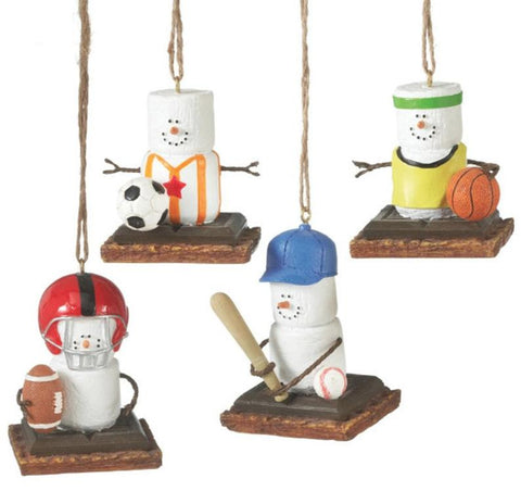Assorted S'mores Summer Sport Ornament, INDIVIDUALLY SOLD