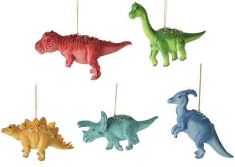 Assorted Dinosaur Ornament, INDIVIDUALLY SOLD