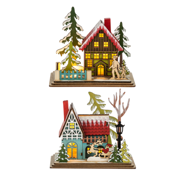Assorted House Figurine, INDIVIDUALLY SOLD Tinseltown Christmas Emporium