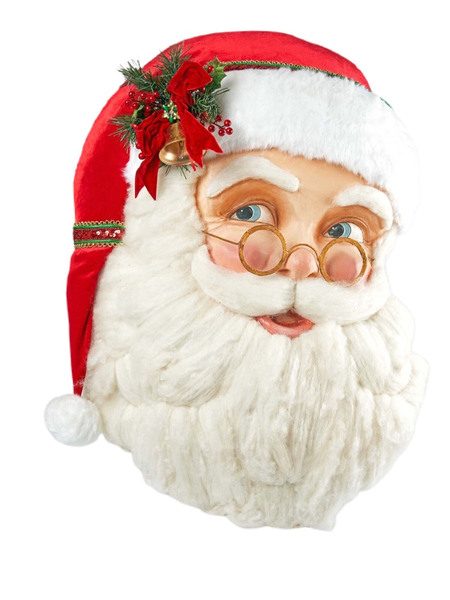 Santa Face Wall Hanging Tinseltown Christmas Emporium