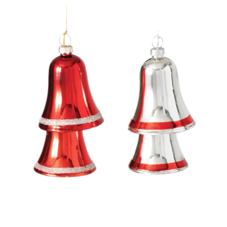 Assorted Stacked Bell Ornament, INDIVIDUALLY SOLD Tinseltown