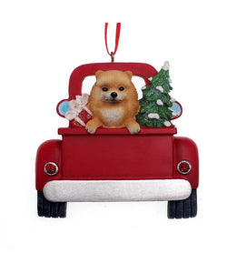 Dog In Truck Ornament