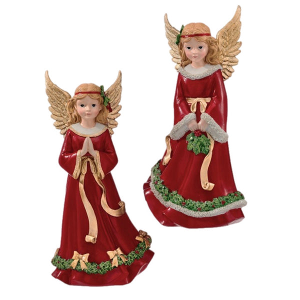 Assorted Angel In Red Dress Figurine, INDIVIDUALLY SOLD