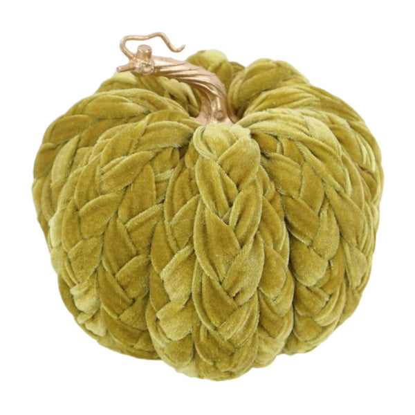 Assorted Chartreuse Braided Pumpkin, INDIVIDUALLY SOLD