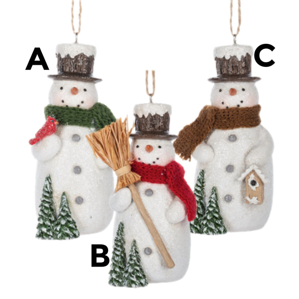 Assorted Full Body Snowman Ornament, INDIVIDUALLY SOLD