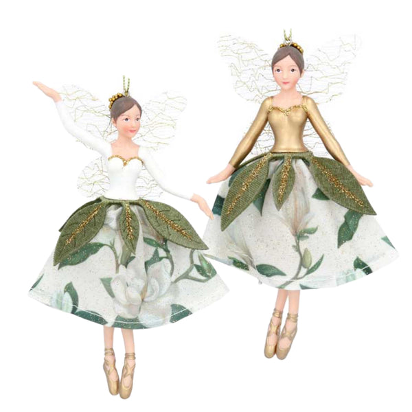 Assorted Fairy In Magnolia Skirt Ornament, INDIVIDUALLY SOLD