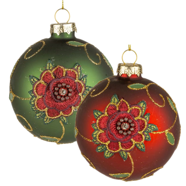 Assorted Flower Embroidered Ball, INDIVIDUALLY SOLD