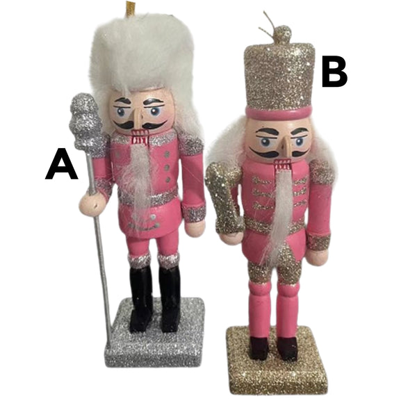 Assorted Pink Nutcracker Ornament, INDIVIDUALLY SOLD