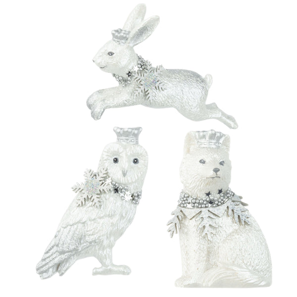 Assorted Arctic Animal With Snowflake Collar Ornament, INDIVIDUALLY SOLD