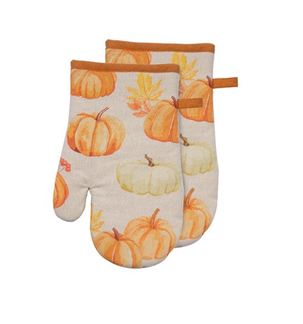 Pumpkin Oven Mitt, Set Of 2