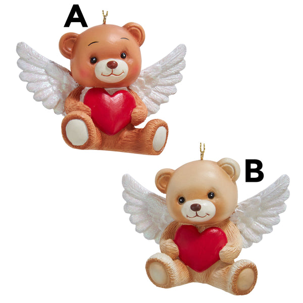 Assorted Teddy Bear Holding Heart Ornament, INDIVIDUALLY SOLD