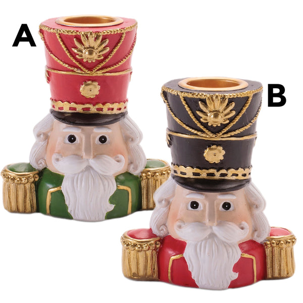 Assorted Nutcracker Bust Taper Candle Holder, INDIVIDUALLY SOLD