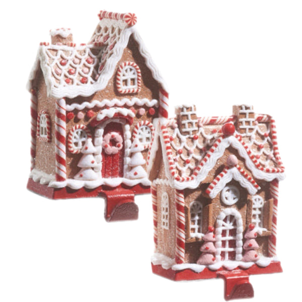 Assorted Gingerbread House Stocking Holder, INDIVIDUALLY SOLD