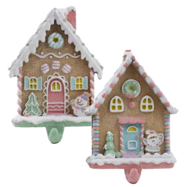 Assorted Gingerbread House Stocking Holder, INDIVIDUALLY SOLD