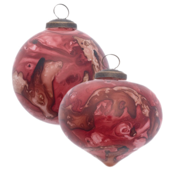 Assorted Red Swirl Ball, INDIVIDUALLY SOLD